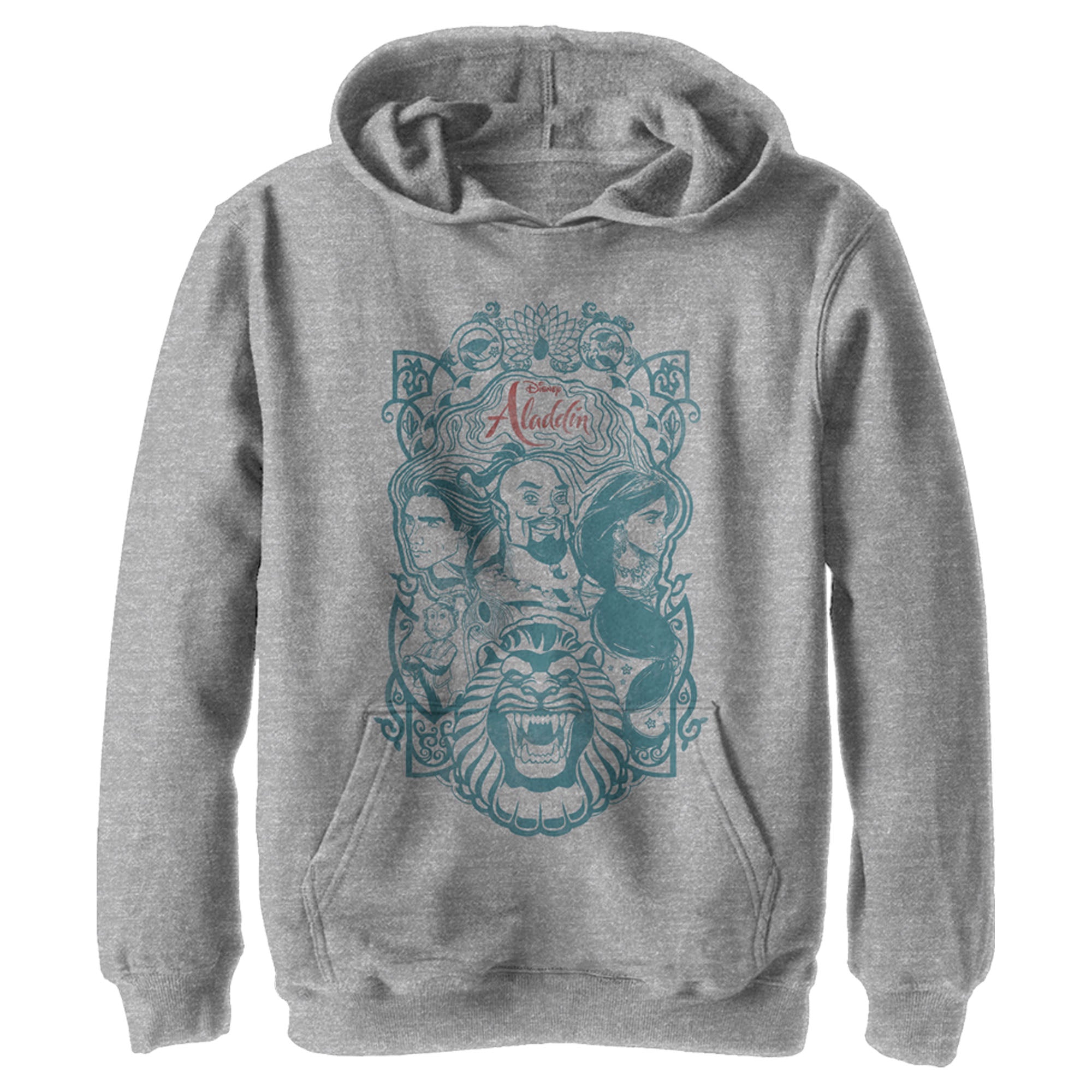 Boy’S Aladdin Ornate Trio Frame Pull Over Hoodie