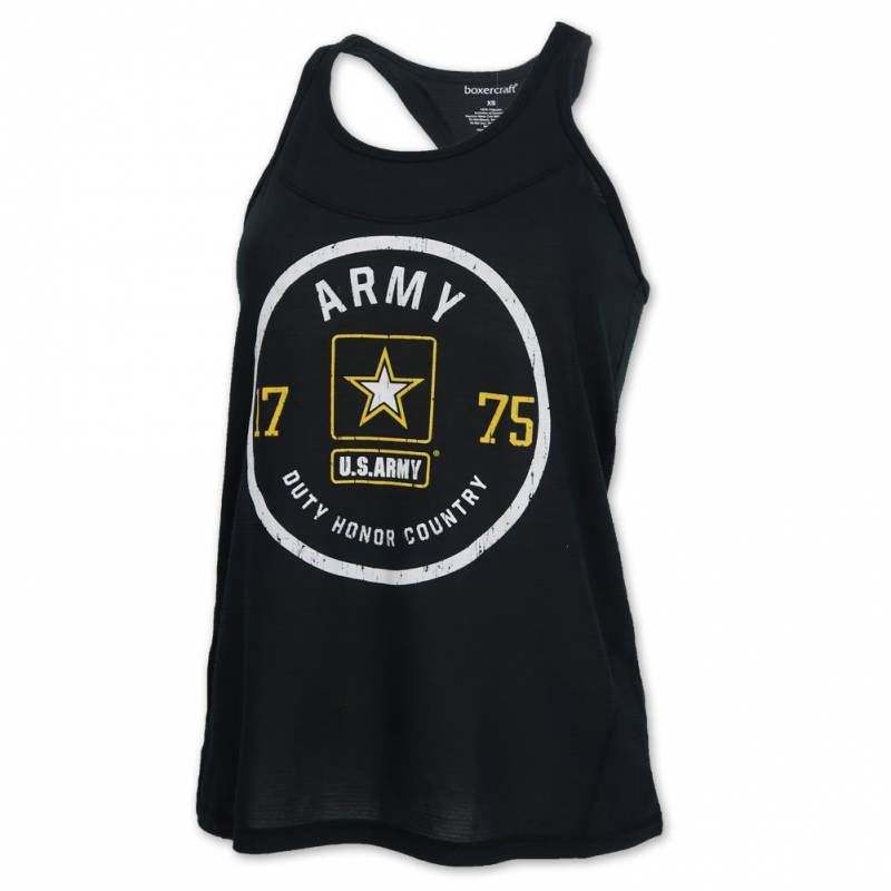 ARMY LADIES DUTY HONOR COUNTRY TIGER SLUB TANK (BLACK)