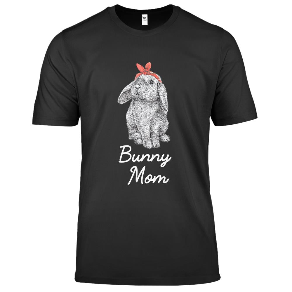 Lop Eared Bunny Rabbit Mom Drawing Premium T Shirts