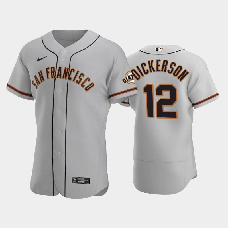 12 Alex Dickerson Gray Road San Francisco Giants Jersey