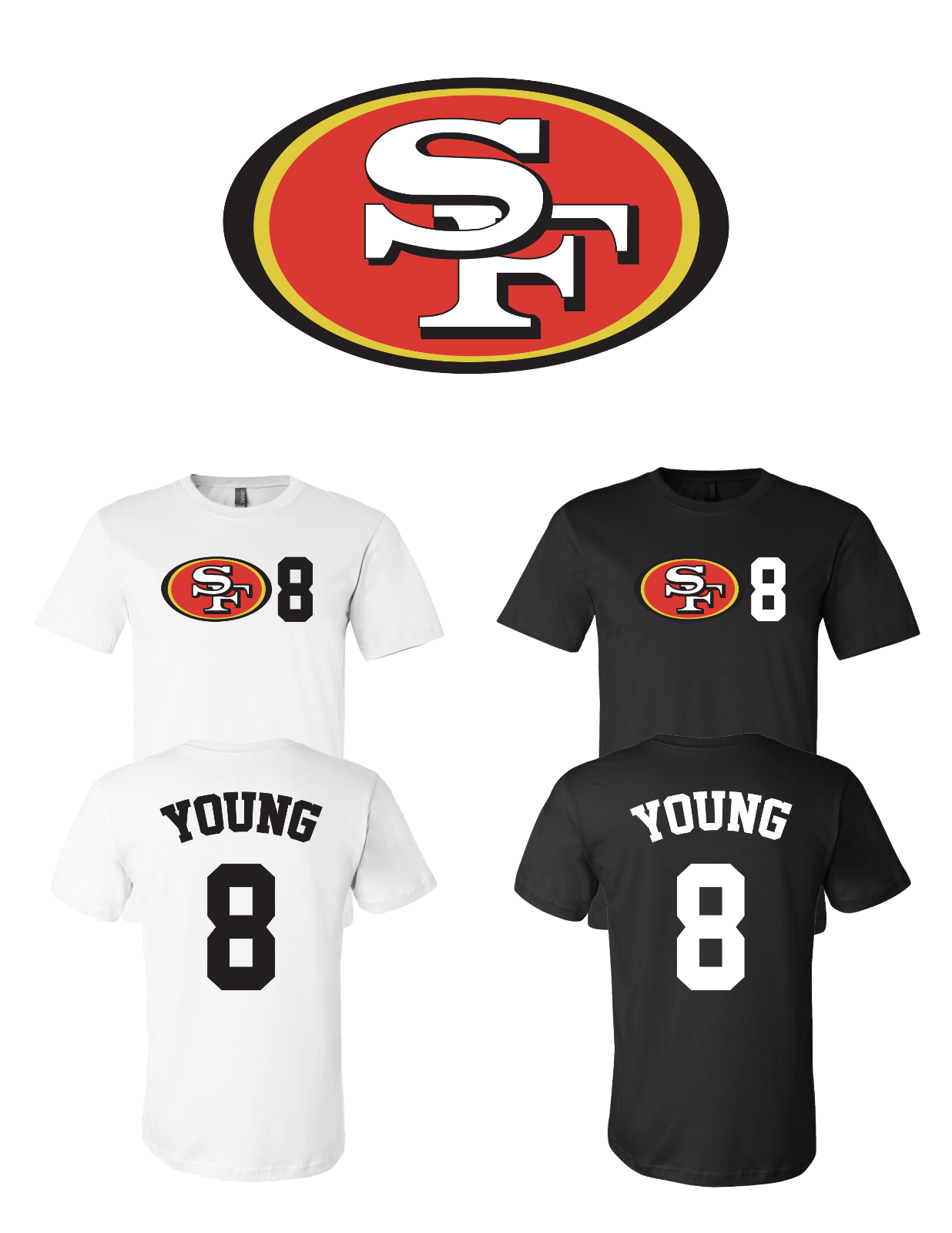 Steve Young #8 San Francisco 49Ers Jersey Player Shirt