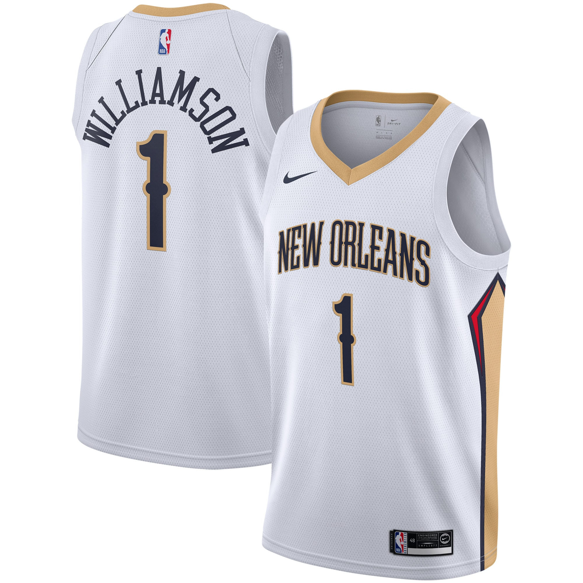 Zion Williamson New Orleans Pelicans 2019/2020 Swingman Jersey – Association Edition – White NBA