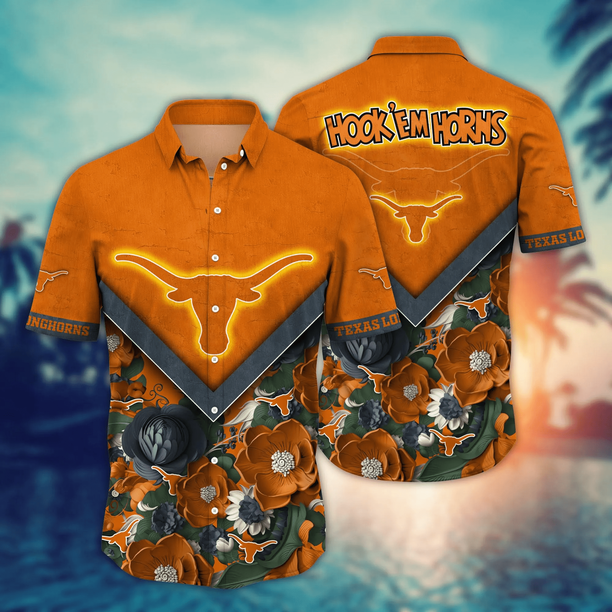 Texas Longhorns NCCA Hawaiian Shirt Custom Festivals Aloha Shirt