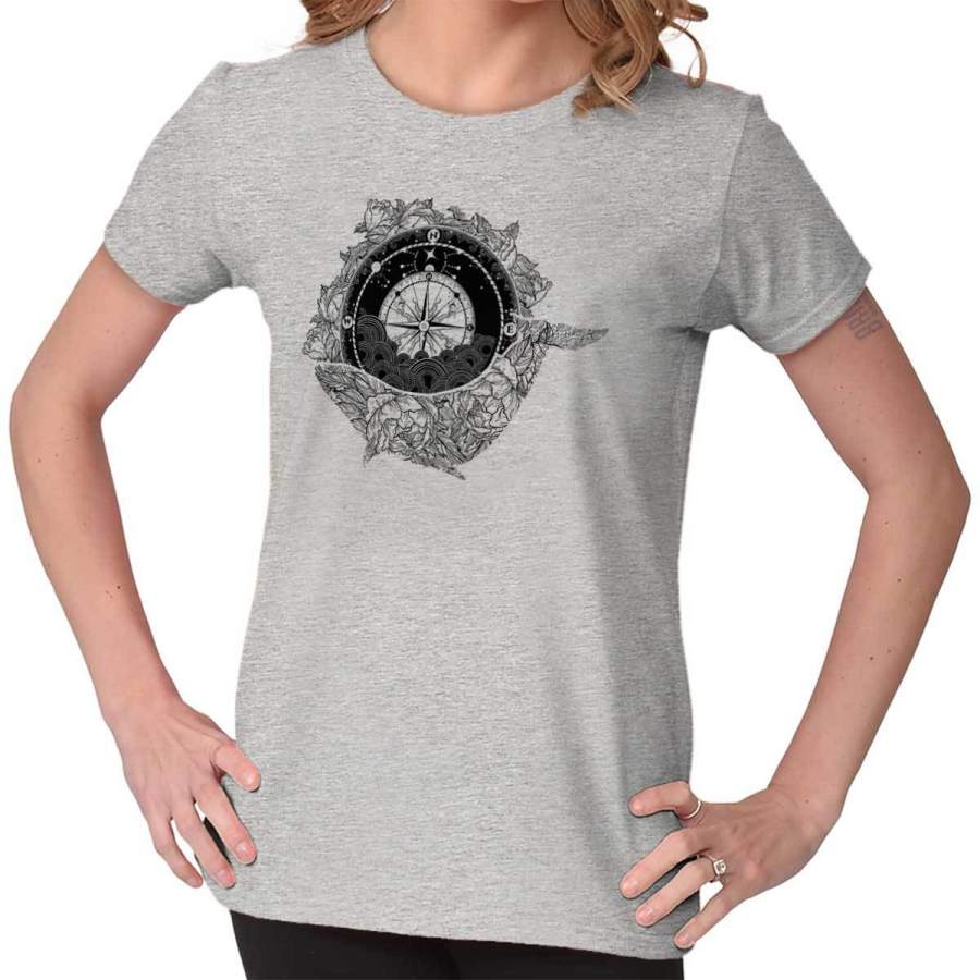 Whale Compass Ladies T-Shirt