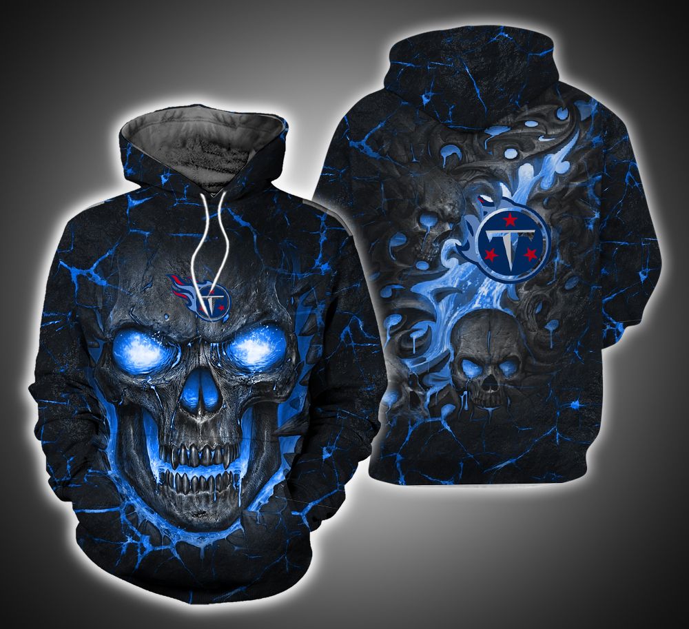 Tennessee Titans Skull 3D Print Hoodie ver10