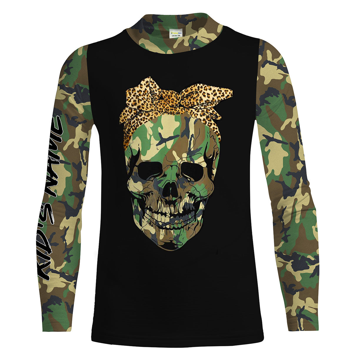 Womens Custom Camo Skull shirt, Skull Clothing for Women – Chipteeamz IPHW785