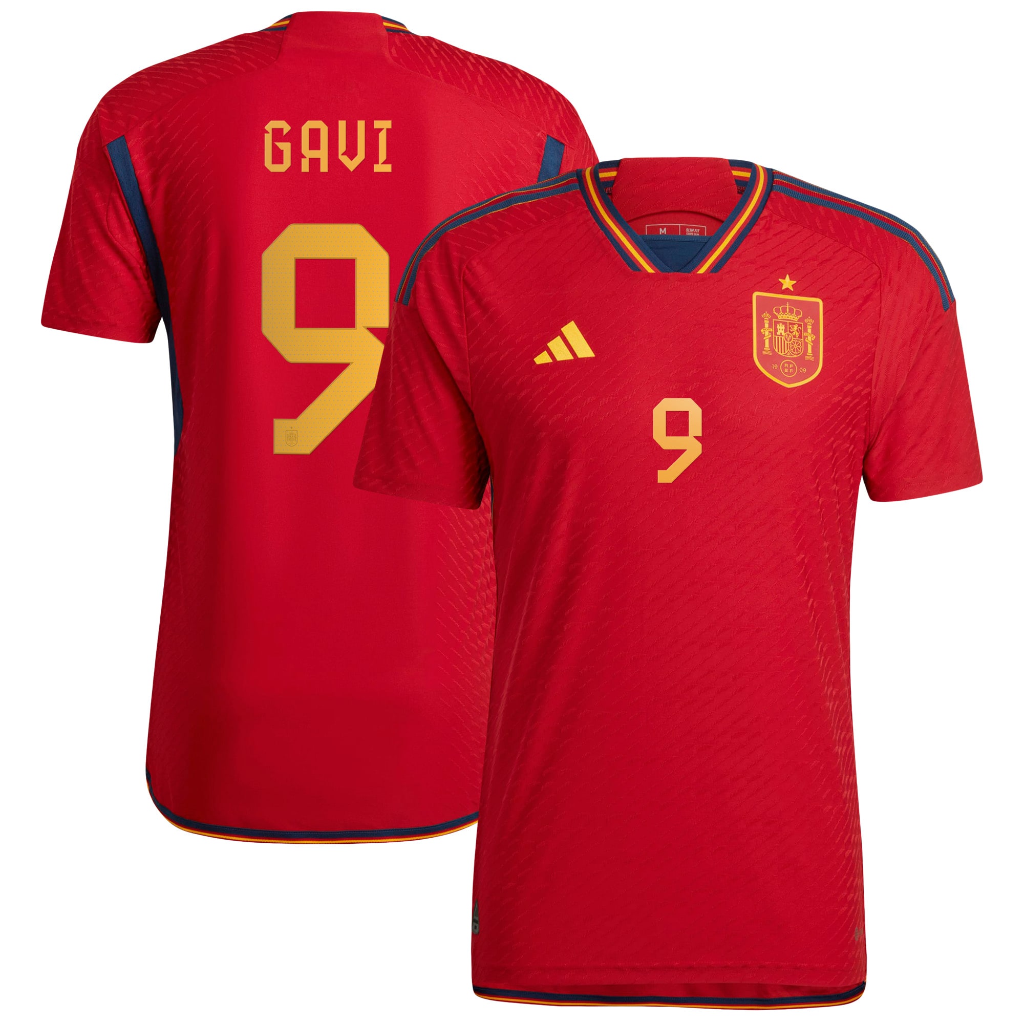 Gavi Spain National Team 2022/23 Home Authentic Jersey – Red