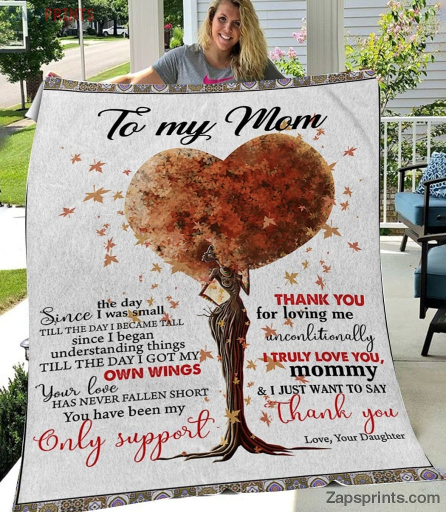 Gift For Mom – To My Mom – The Day I Got My Own Wings – Blanket