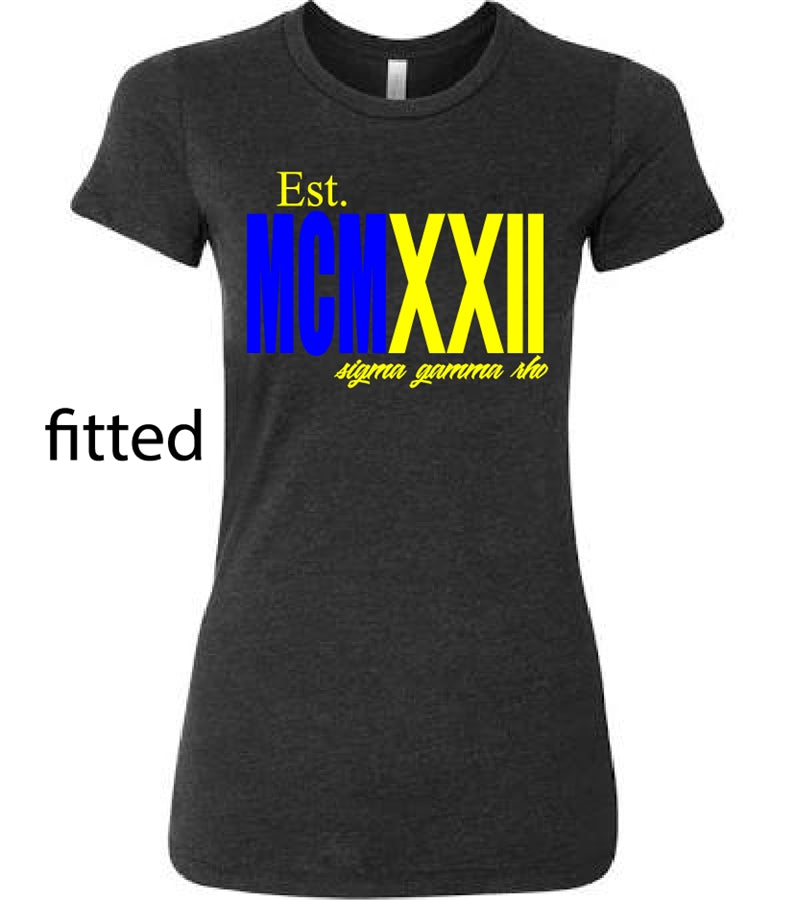 Sg Rho Roman Numerals T-Shirt – Sigma Gamma Rho