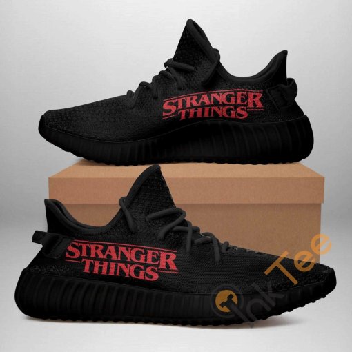 Stranger Things Black Edition Custom Shoes Personalized Name Yeezy Sneakers