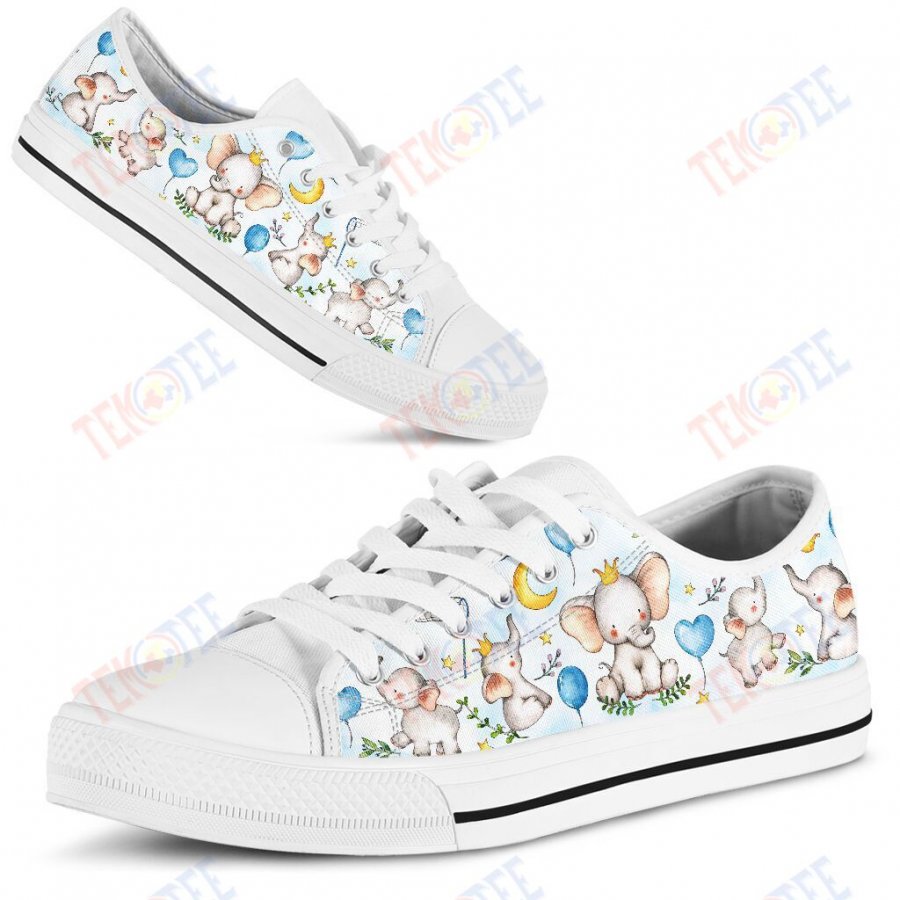 Mens Womens Elephants Vintage Many Logo Elephants Low Top Shoes Custom Print Footwear Converse Sneakers TMT584