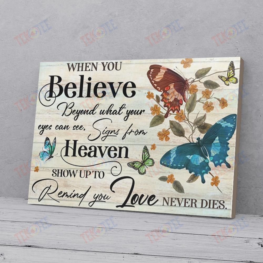 Best Canvas Prints When You Believe Beyond What Your Eyes Vintage Butterfly Canvas Stunning� Wall Art Home Decoration