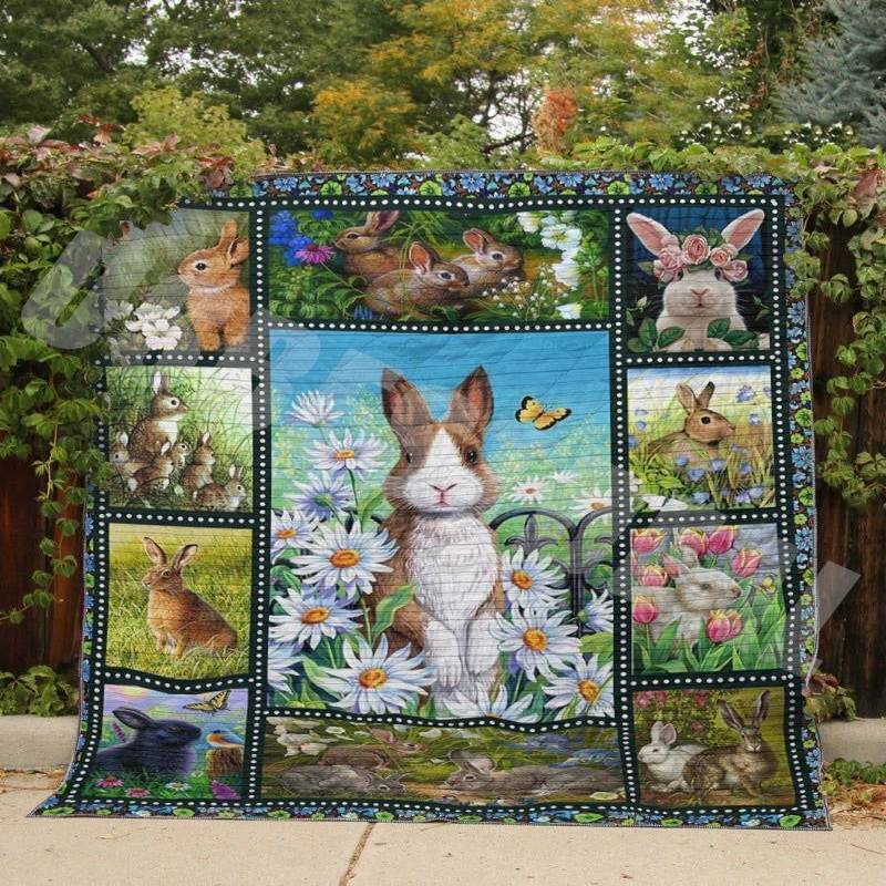 Rabbit Spring Rabbits WBM853 Awesome Quilt