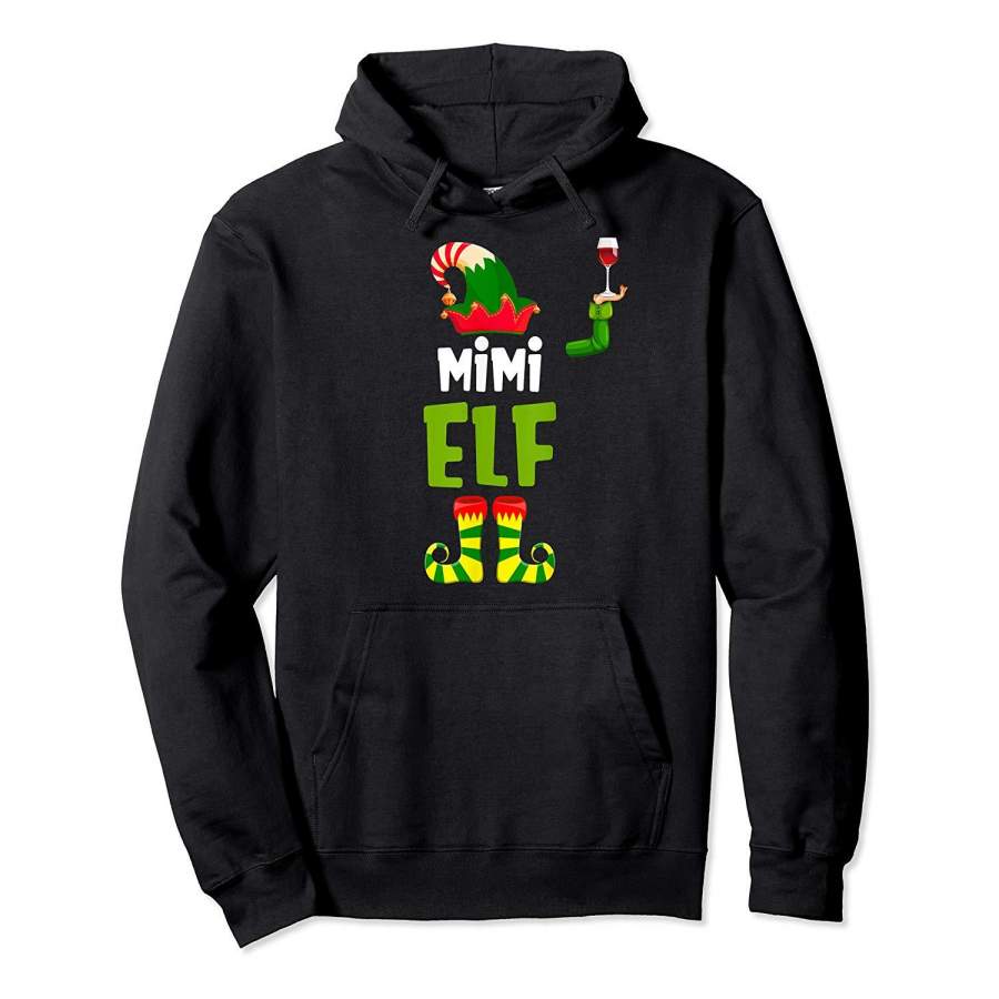 Mimi Elf Matching Christmas Wine Lover Shirt Hoodie