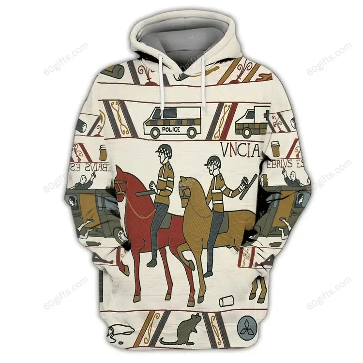 Merry Christmas & Happy New Year 3D Hoodie, Zip Hoodie, Hoodie Dress, Sweatshirt Bayeux Kicking Out Time Aparel All Over Print