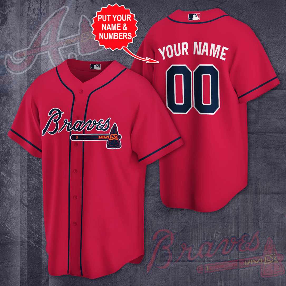 [Custom Name] Atlanta Braves All Over Print Baseball Jersey For Fans