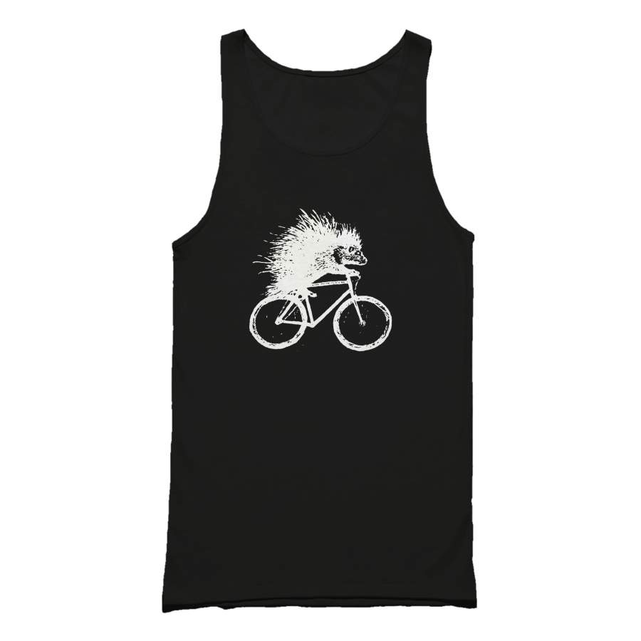 Porcupine On A Bicycle Eco Friendly Animal Hedgehog Tank Top