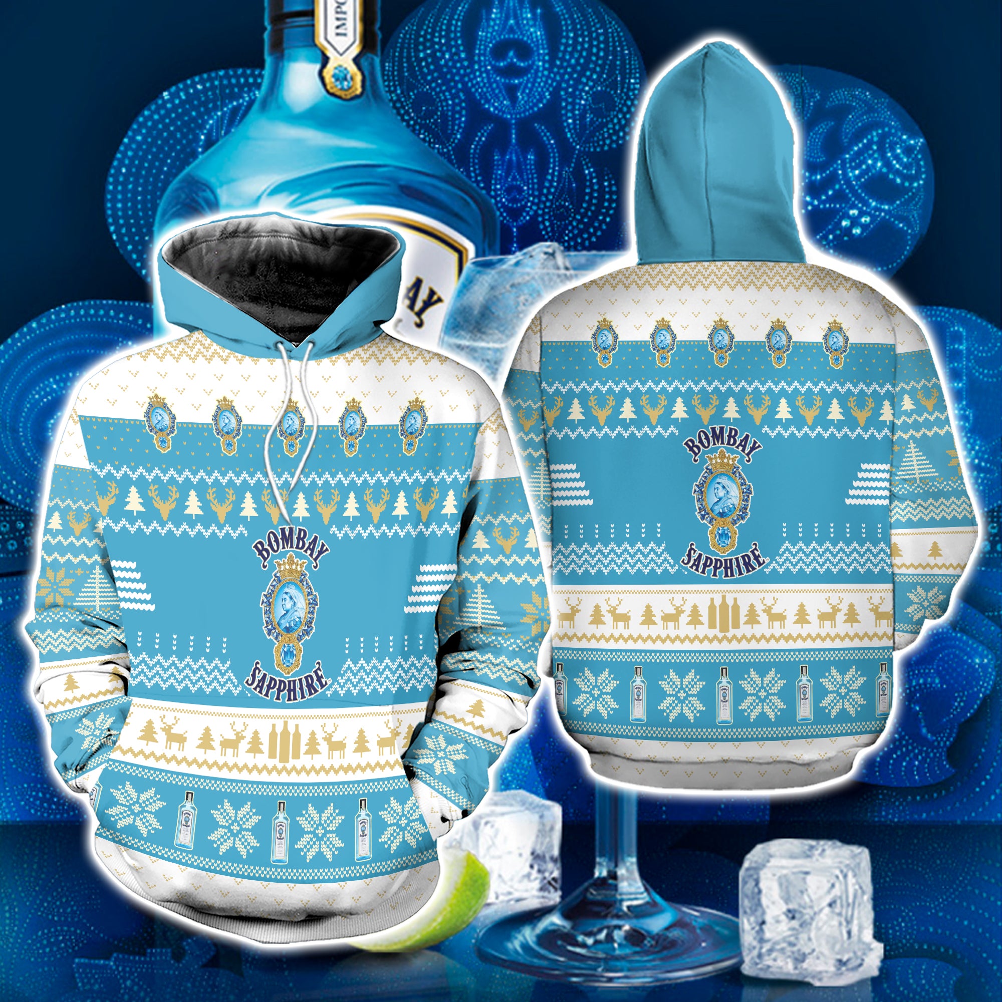 Ugly Christmas Sweatshirt Hoodie All Over Printed Pf240