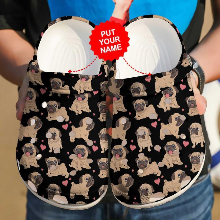 Dog – Pug Colorful Custom Clog Shoes For Men And Women