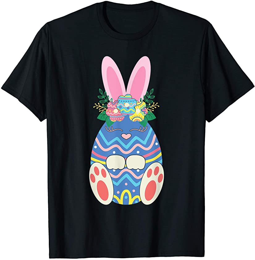 Cute egg Easter Bunny Face For kids, mens womens T-Shirt