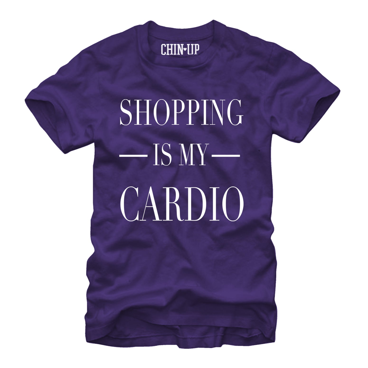 Chin Up Women’S Shopping Is My Cardio  Boyfriend Tee