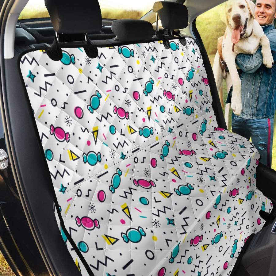 Candy Print Pattern Pet Car Seat Cover