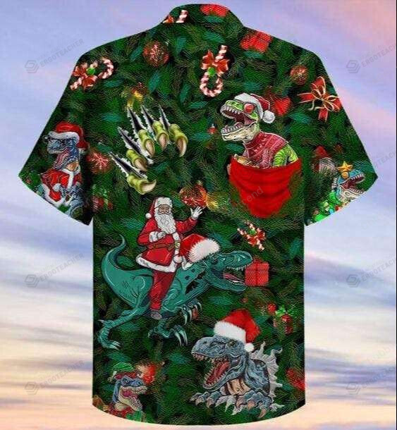 Dinosaur Enjoy Christmas Hawaii Shirt Ha36334