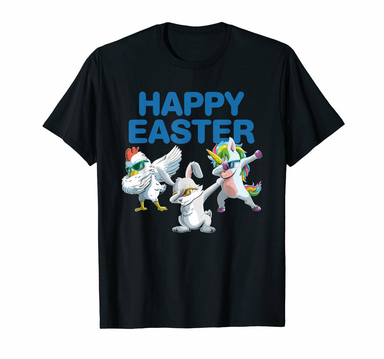 Cool Easter T Shirt With Dabbing Chick Bunny And Unicorn News