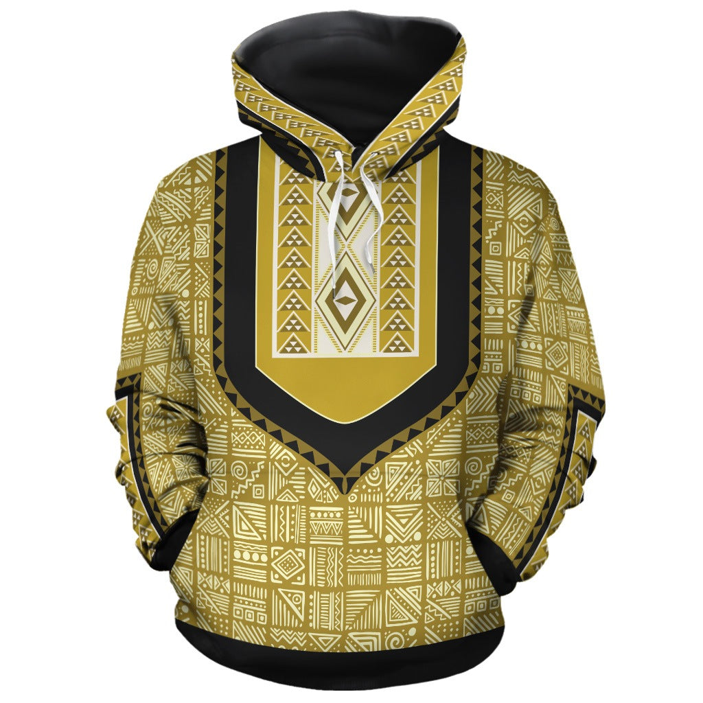 Printed African Mudcloth Dashiki All-Over Hoodie