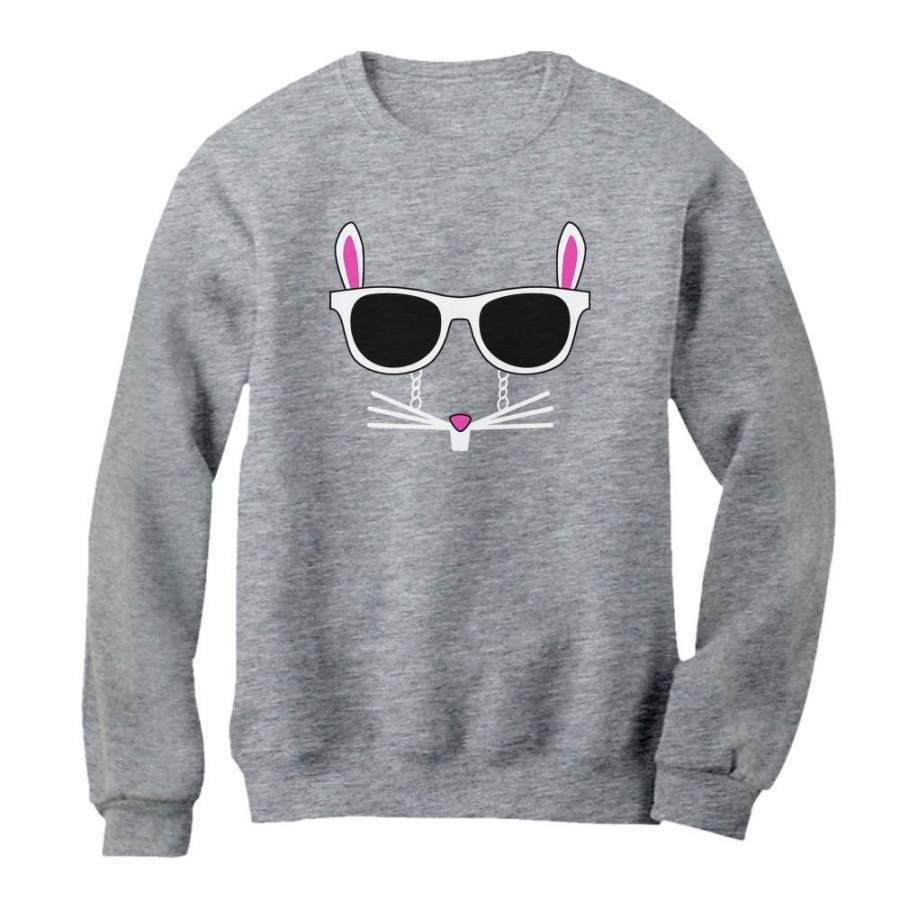 Easter Bunny – Cool Glasses Rabbit Face Women Sweatshirt