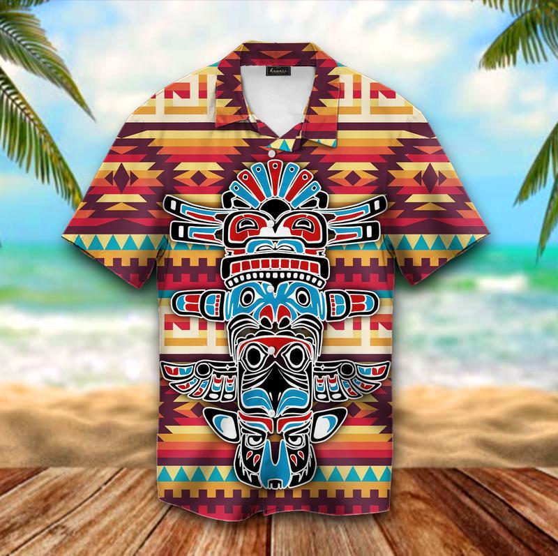 Native American Classic Pattern Hawaii Shirt Unisex Adult Ha92243