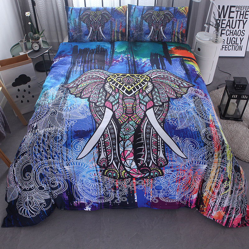 Blue Elephant Duvet Cover And Pillowcases