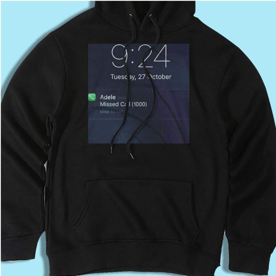 Adele Hello Missed Call Men’S Hoodie