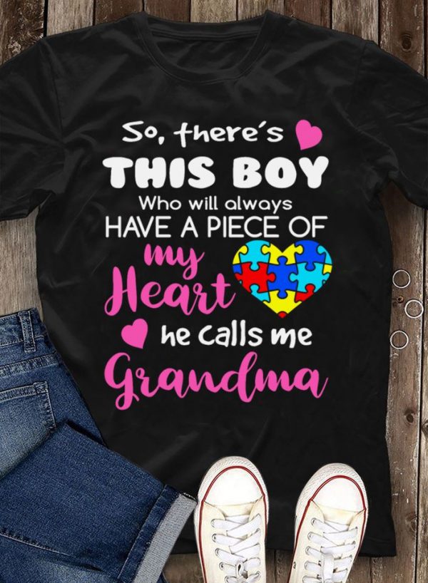 Grandma Autism T-Shirt For Women Autism Awareness Shirts Gifts For Mom Grandma Ht