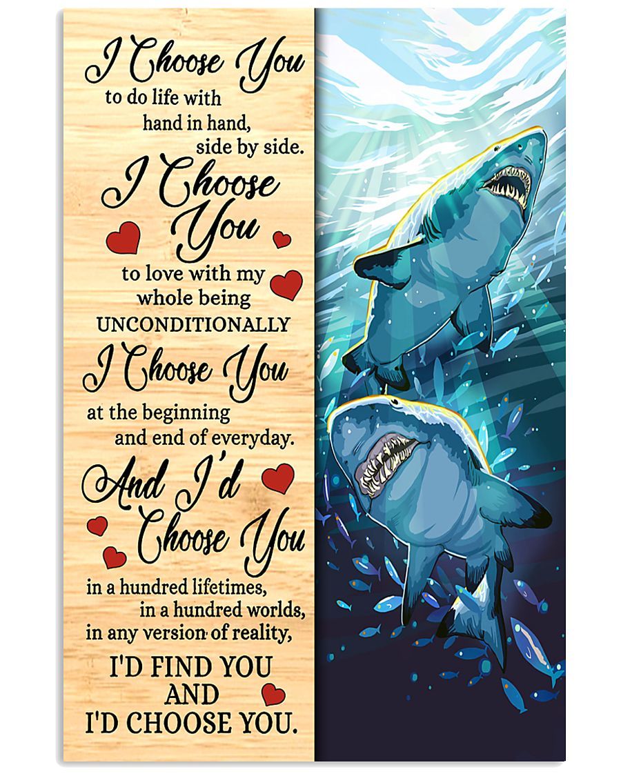 Sharks – I Choose You Poster Poster And Canvas, Wall Decor, Wall Art, Canvas Instructure, Wall Art, Poster Store, Wall Decals, Canvas Wall Art