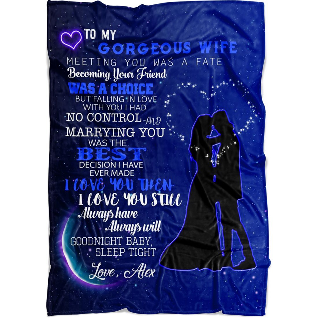 Personalized Name To My Gorgeous Wife/Husband Meeting You Was A Fate Blanket