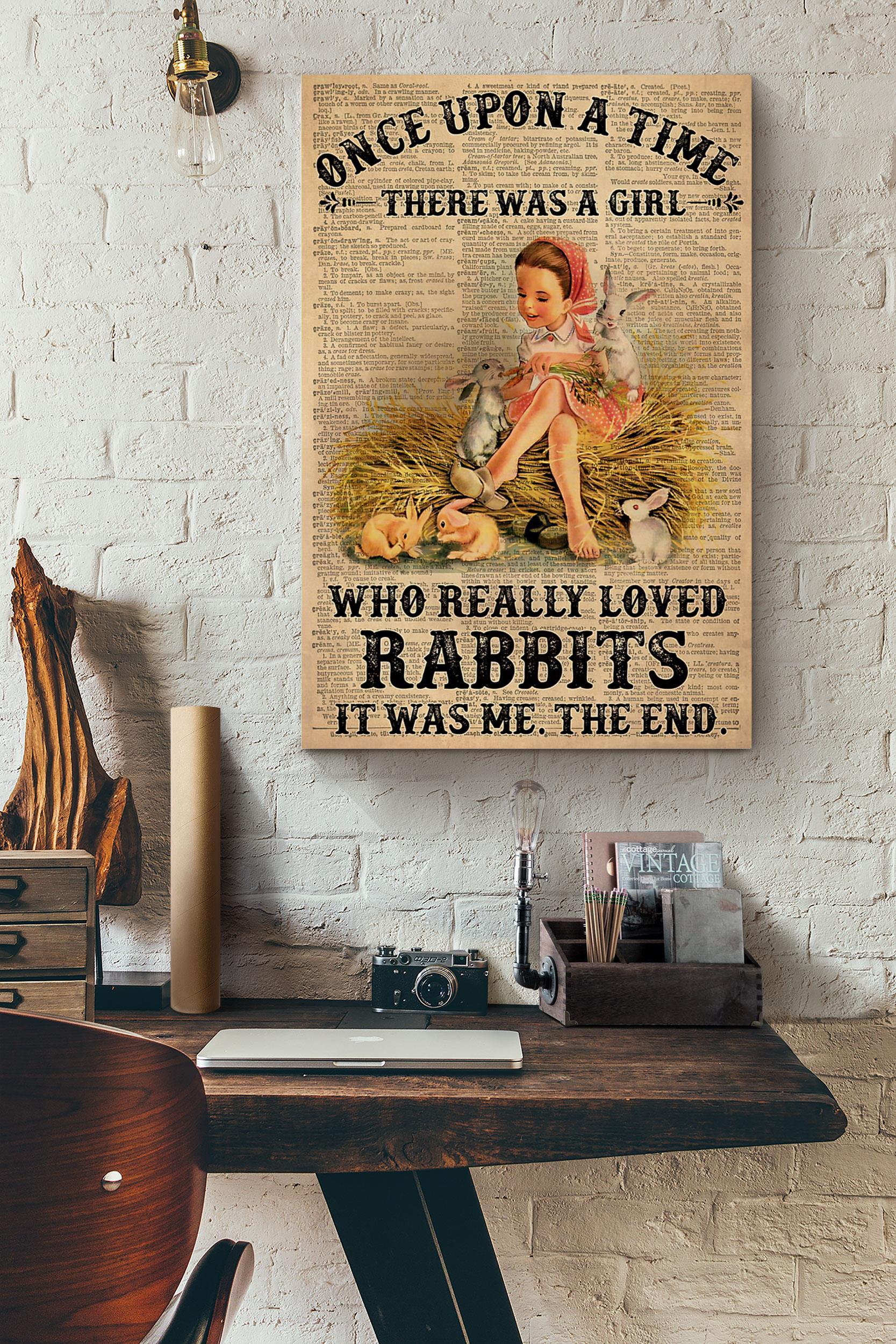 Once Upon A Time There Was A Girl Who Really Loved Rabbits The End Dictionary Poster