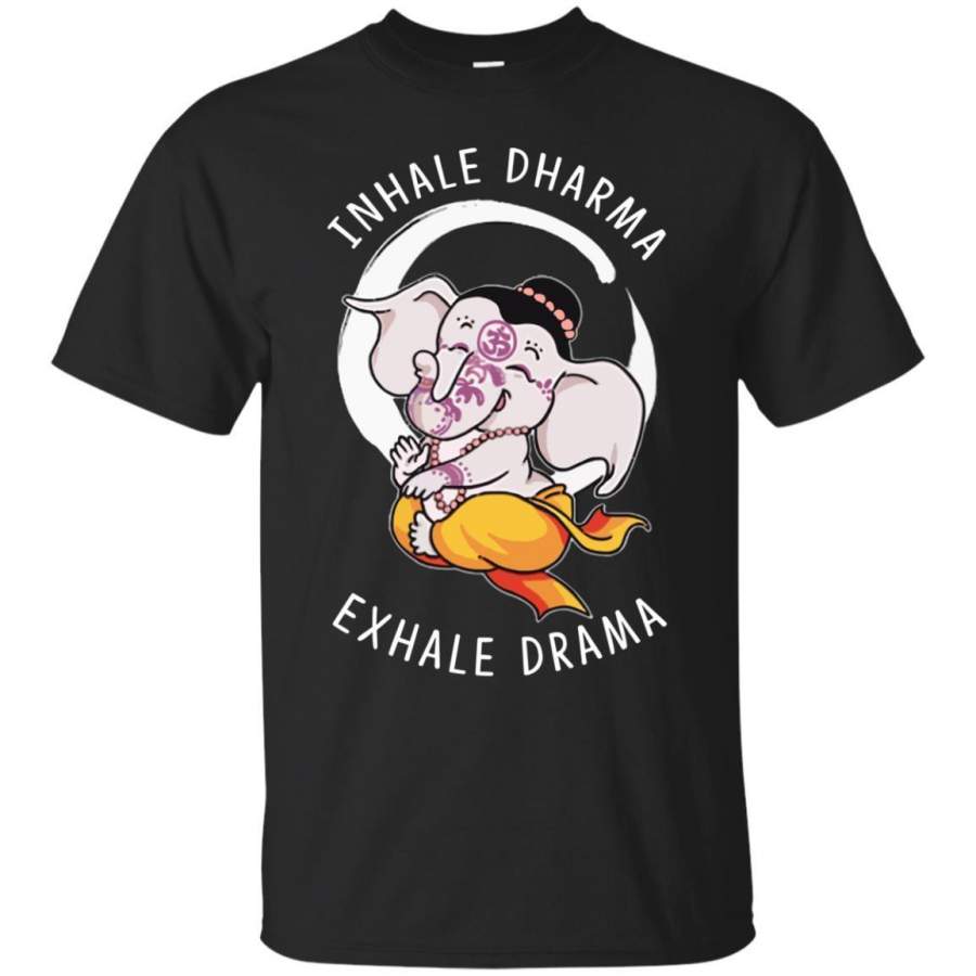 AGR Inhale Dharma Exhale Drama Elephant Yoga Shirt