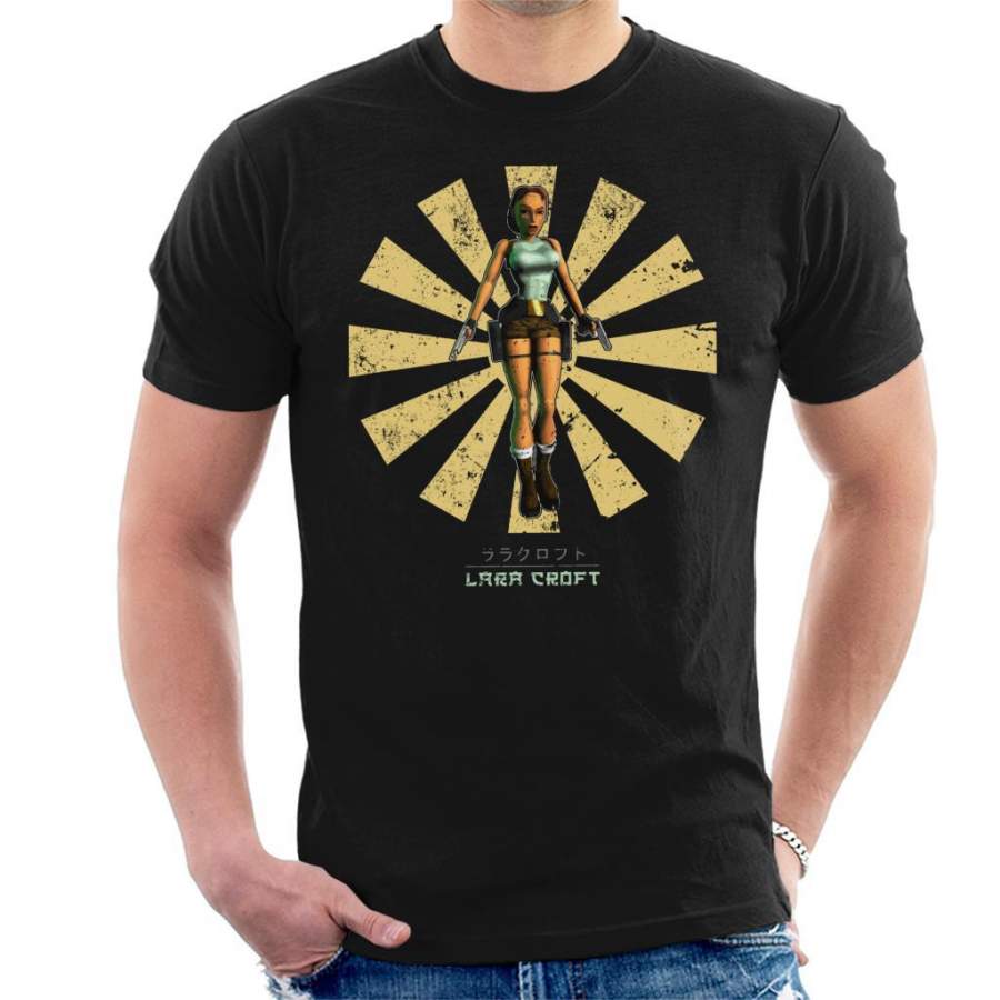 Lara Croft Retro Japanese Men’s T-Shirt