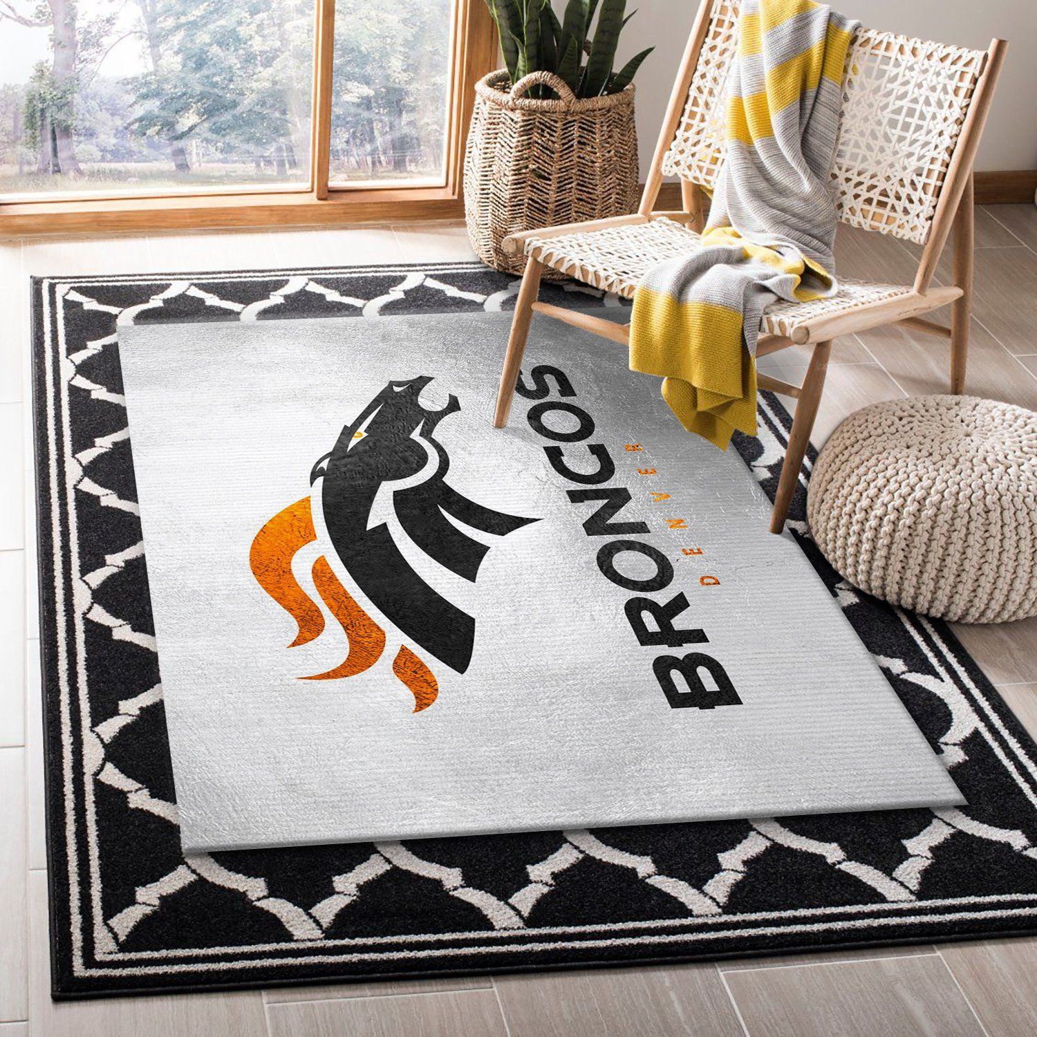 Denver Broncos Area Rug Carpet Kitchen Rug Home Decor Floor Decor