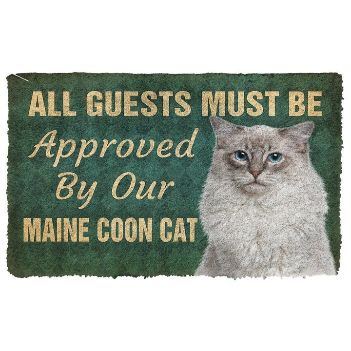 Waybackapparel Must Be Approved By Our Maine Coon Cat Custom 3D Doormat