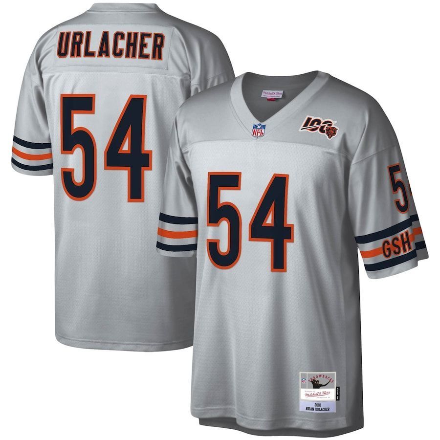 Chicago Bears Brian Urlacher Platinum NFL 100 Retired Player Legacy Jersey