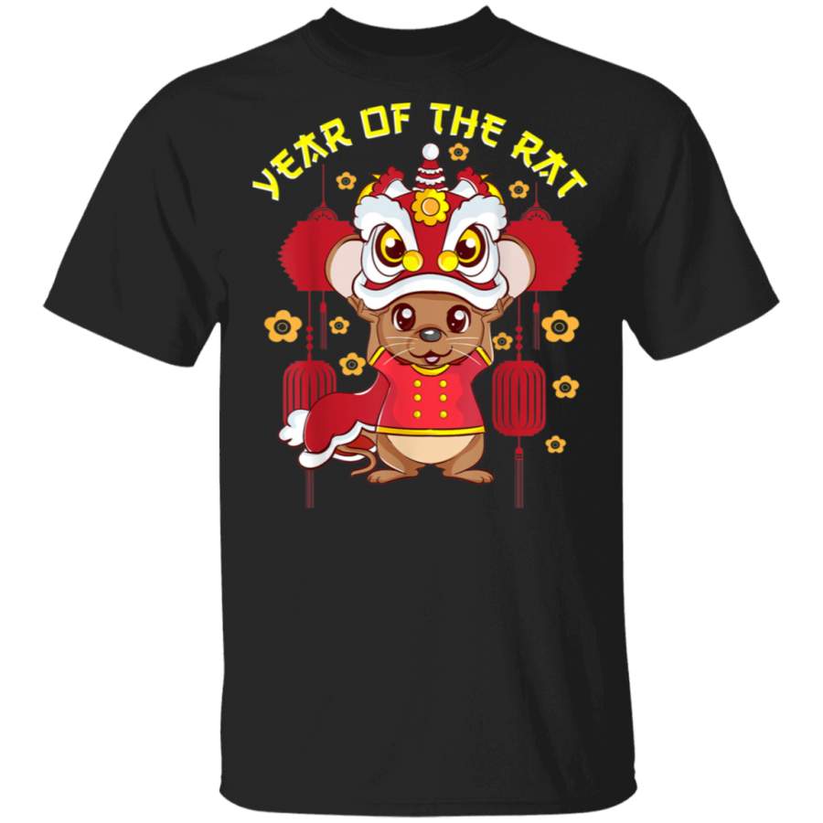 Year Of The Rat Shirt Chinese New Year 2020 Lion Dance T-Shirt