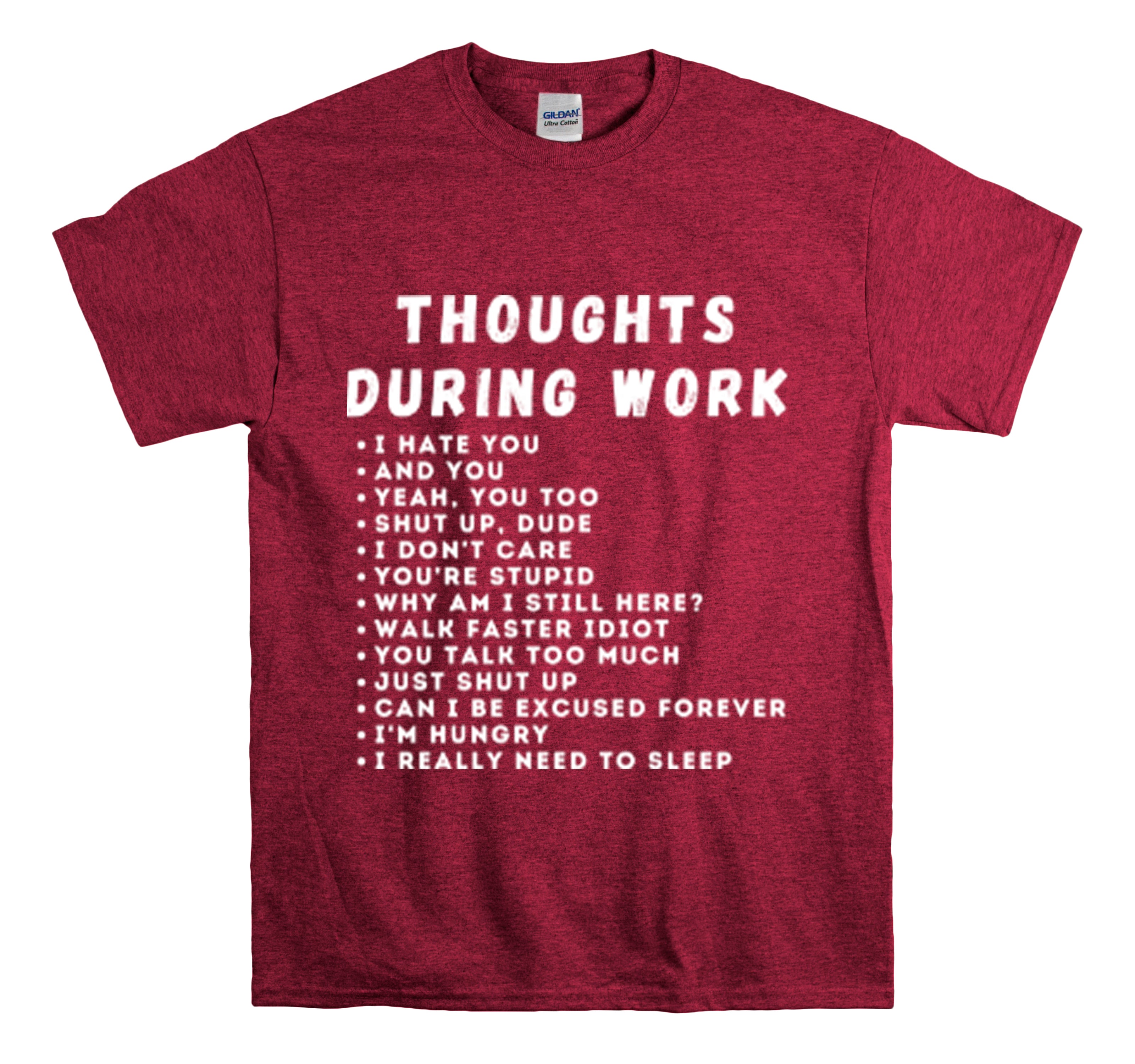 Shirt Funny Thoughts While Working Introverts Serenity Mindfulness Professional Inner T-Shirt Unisex Heavy Cotton Tee