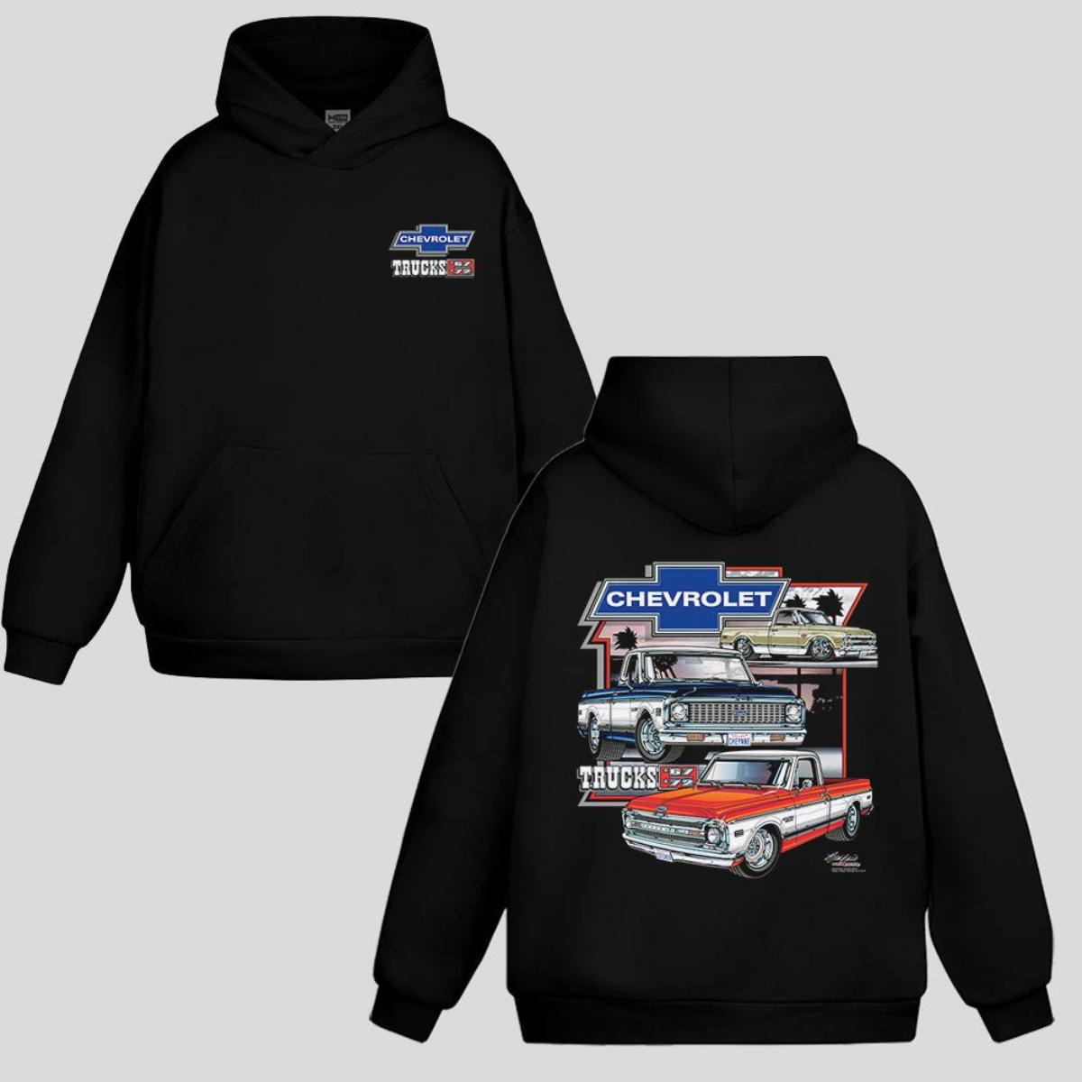 Vintage Chevy Trucks Hoodie 1967-1972 Graphic Hoodie