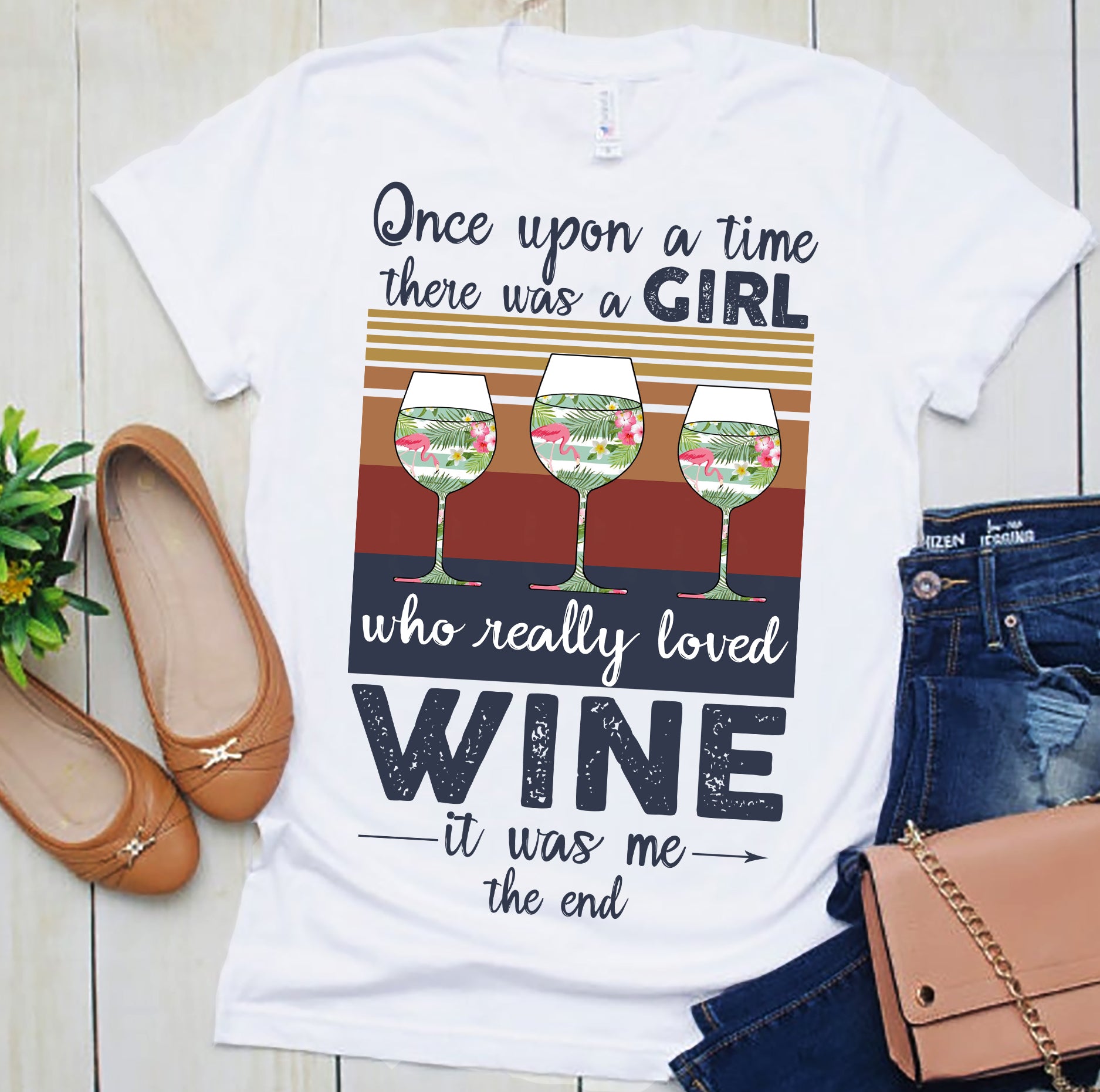 Once Upon A Time There Was Girl Who Really Loved Wine Tshirt