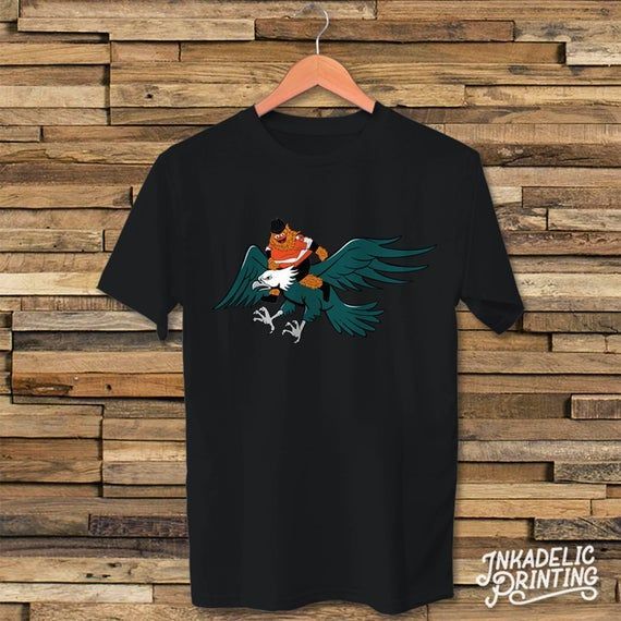 Gritty Riding An Eagle Funny Shirt Philadelphia Pennsylvania Eagles Hockey Mascot Flyers Bird Gang Gang Green Fly Eagles Fly Shirt