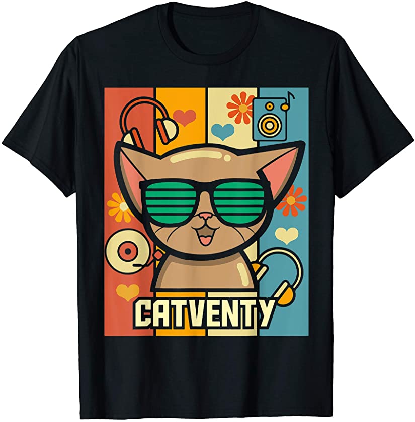 70s Outfits Seventies 70’s Party Catventy Cat Kitten T-Shirt