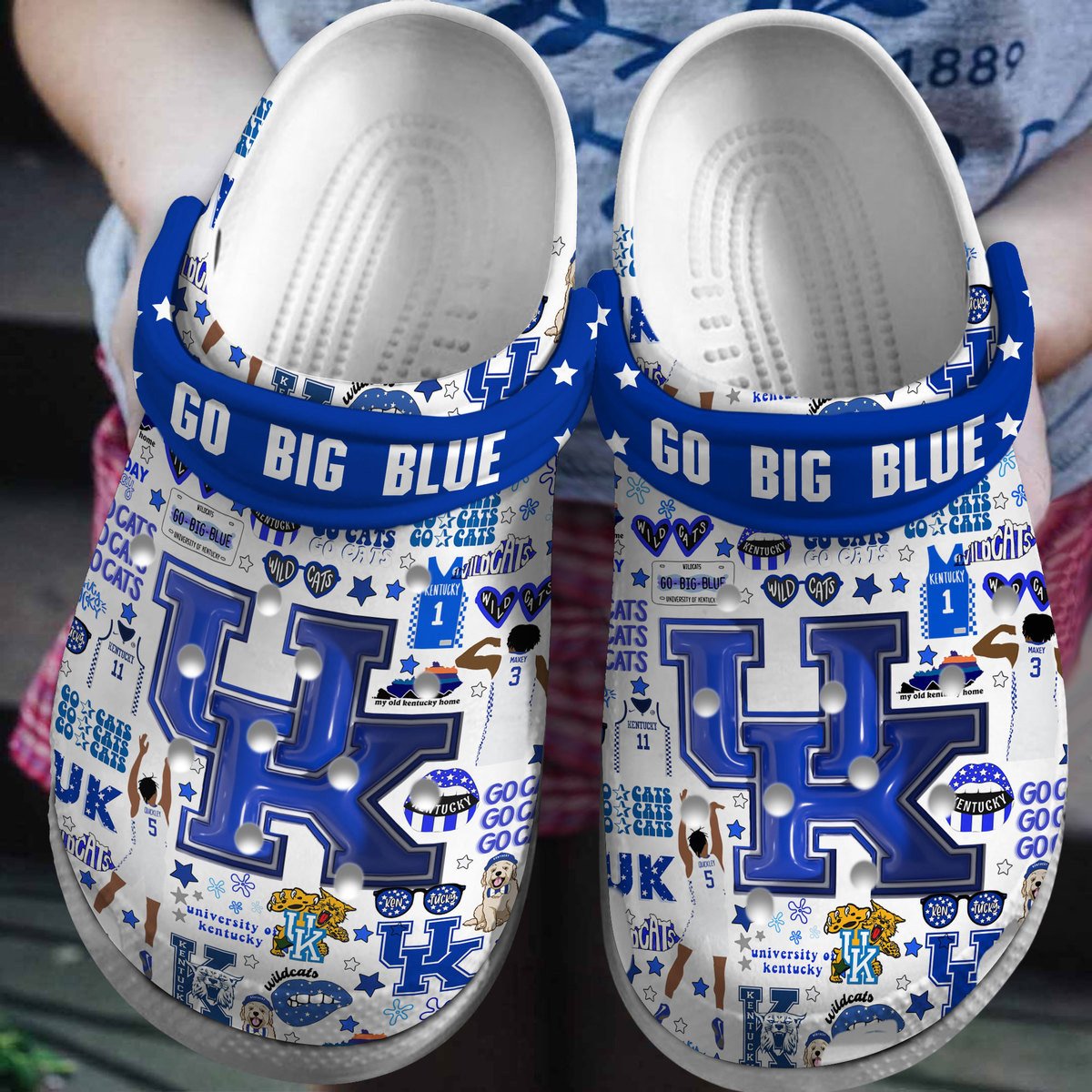 Kentucky Wildcats Lucky NCAA Sport Crocss Crocband Clogs Shoes Comfortable For Men Women and Kids