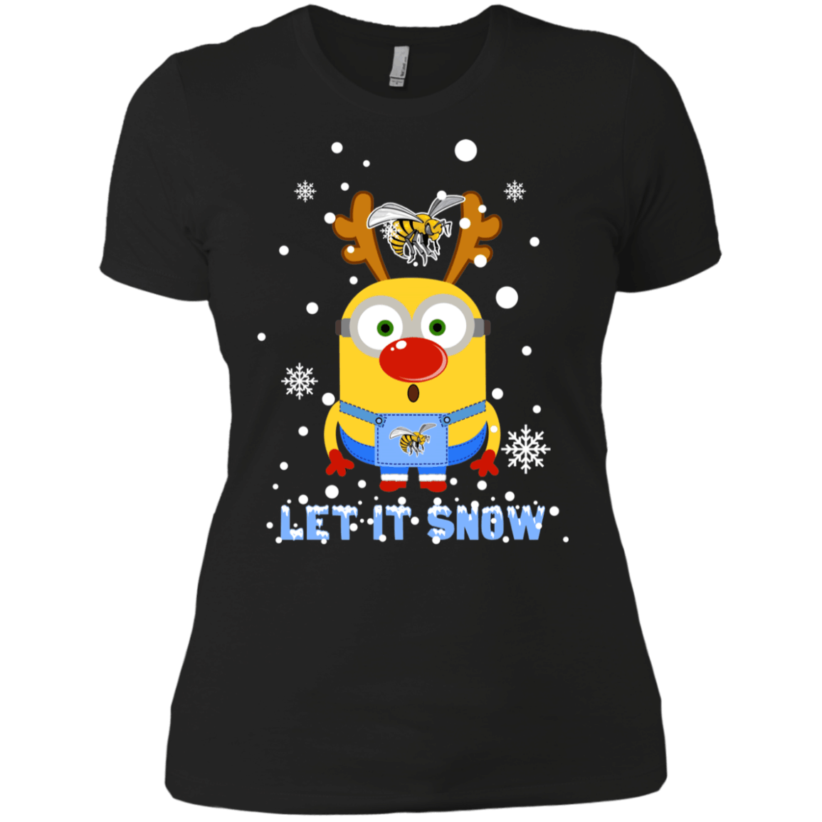 Buy Minion Alabama State Hornets Ugly Christmas Sweaters Let It Snow Women’S T-Shirt